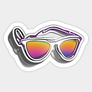 Colorful Retro Sunglasses Design No. 895 Sticker